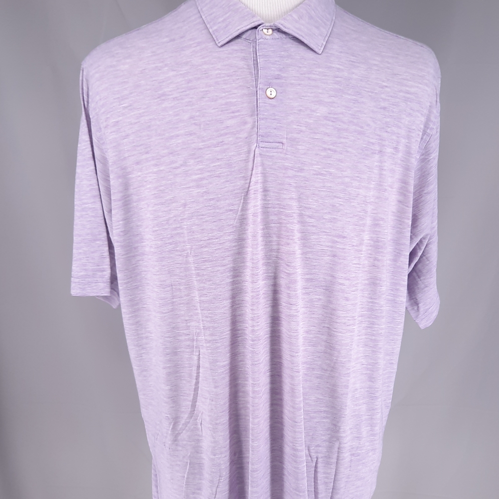 Peter Millar Crown Purple Polo Golf Shirt Men's Size XL Short Sleeve